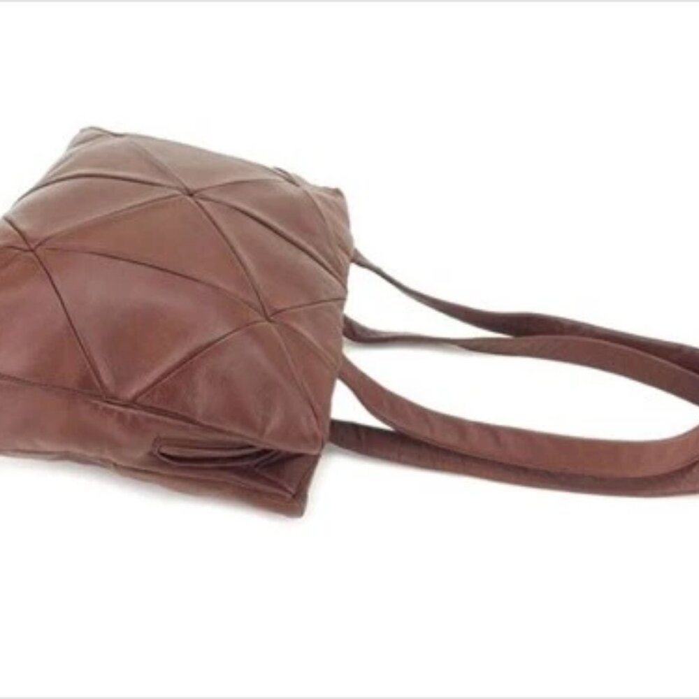 Prada Tote bag Brown Lamb leather Woman unisex Authentic Used T9087 - Picture 4 of 9
